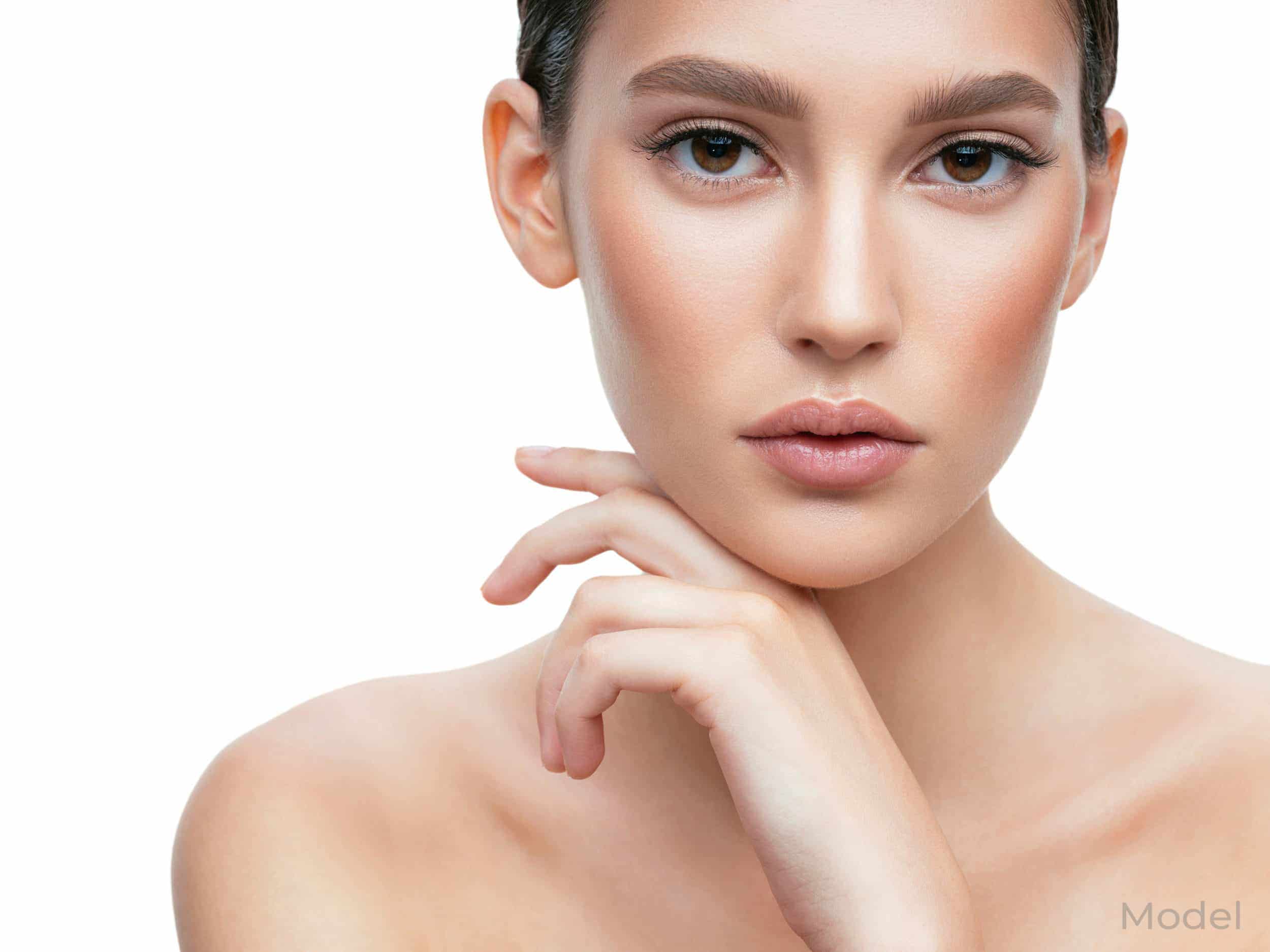 Woman with smooth skin after receiving Renuvion J-Plasma